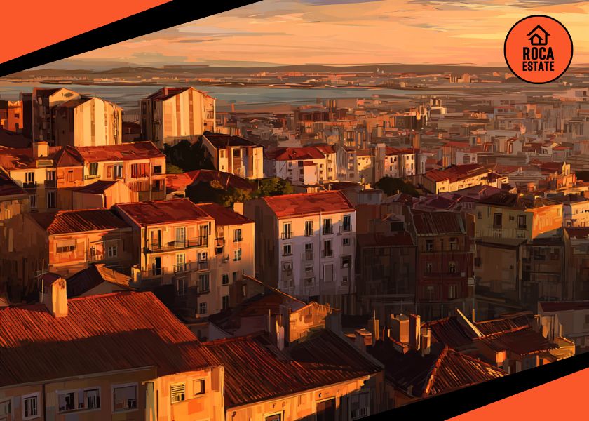Sunset view over Setúbal highlighting regional growth in the Portuguese property market beyond Lisbon.