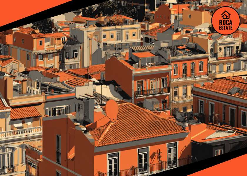 Setúbal Peninsula residential area with mid-rise apartments and houses in the Portuguese Real Estate Market.