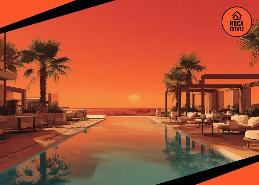 Luxury resort with infinity pool on the Algarve coast, representing high-end tourism real estate Portugal opportunities in beachfront hospitality.