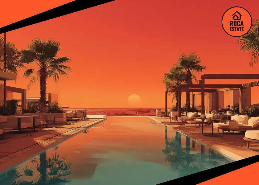 Luxury resort with infinity pool on the Algarve coast, representing high-end tourism real estate Portugal opportunities in beachfront hospitality.